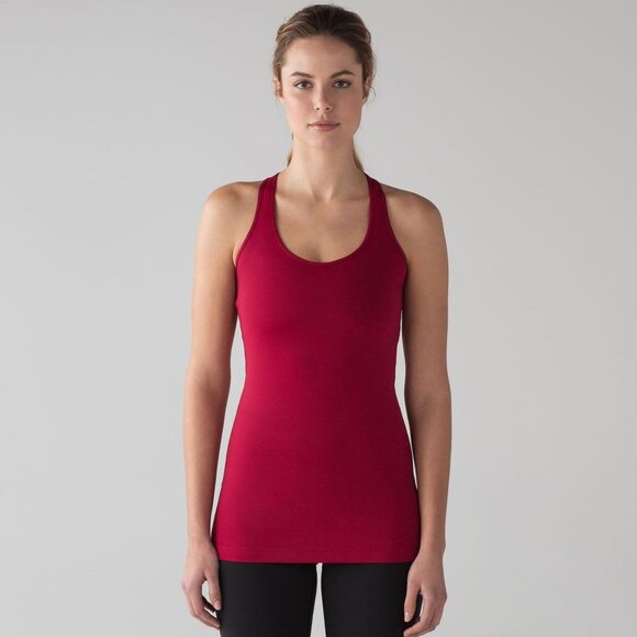 LULULEMON Cool Racerback Cranberry No size Tag Check Measurements - Picture 1 of 8